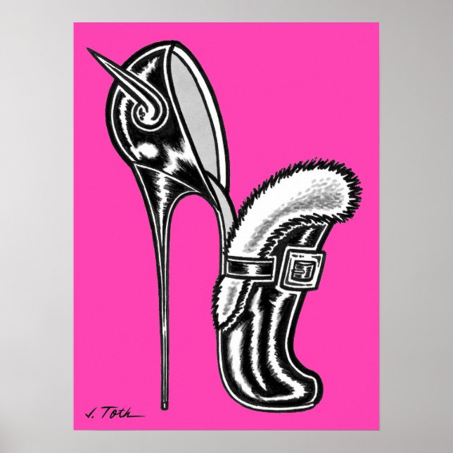Vana DeVinyl™/Fun-Fur Trimmed, Spike Heel Poster (Vorne)