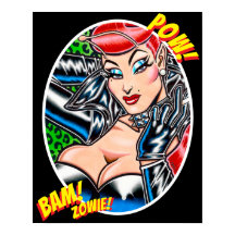 Vana DeVinyl™/Manteau de Biker/Bam! Affiche