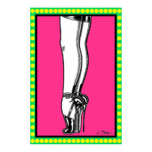 Vana DeVinyl™/Strümpfe und Poster mit hohen Absätz