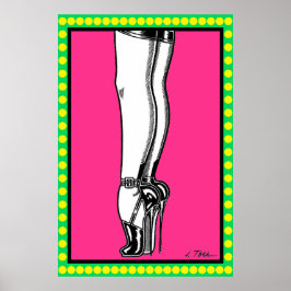 Vana DeVinyl™/Strümpfe und Poster mit hohen Absätz