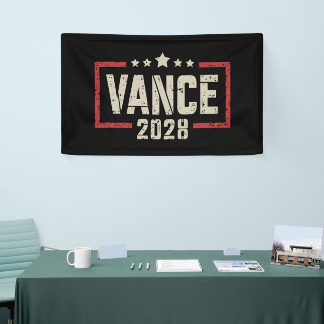 Vance 2028 Präsidentschaftswahlkampagne unter US-F Banner (Messeveranstaltung)