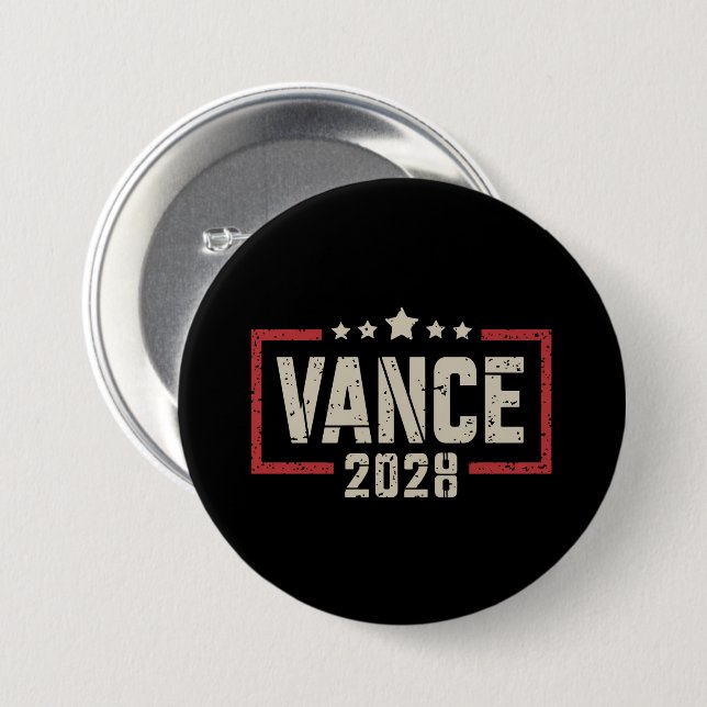Vance 2028 Präsidentschaftswahlkampagne unter US-F Button (Vorne & Hinten)
