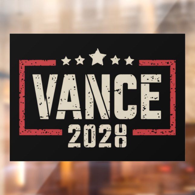 Vance 2028 Präsidentschaftswahlkampagne unter US-F Fensteraufkleber (Blatt 2)