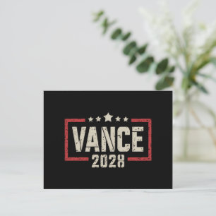 Vance 2028 Präsidentschaftswahlkampagne unter US-F Postkarte
