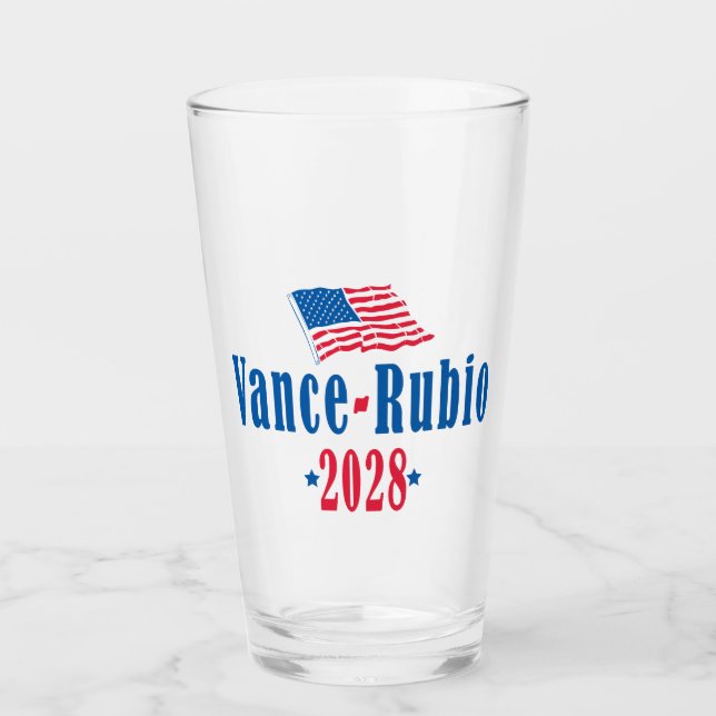 Vance Rubio 2028 (flag) Glas (Vorderseite)