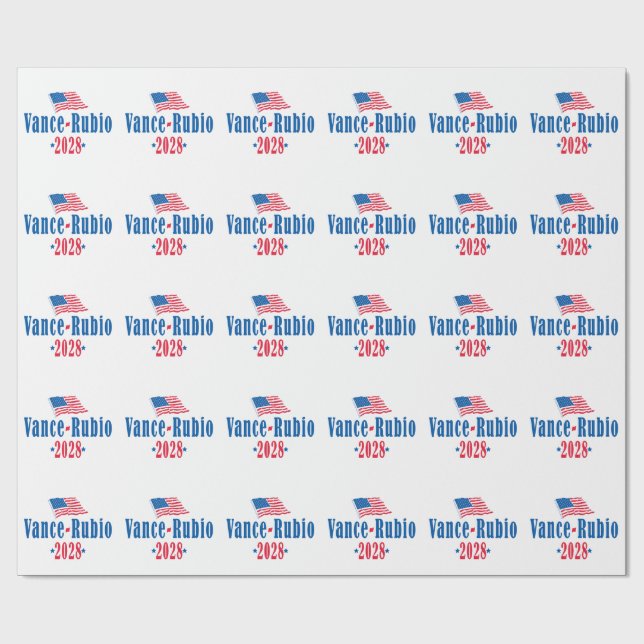 Vance Rubio 2028 (Flagge) Geschenkpapier (Flach)
