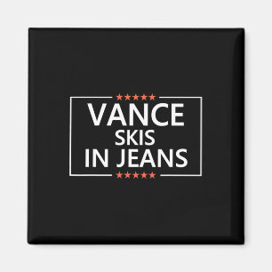 Vance Skit In Jeans Lustiges Skifahren Anti Jd Van Magnet