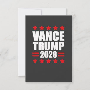 Vance Trump Präsidentschaftswahl 2028 Politisch Dankeskarte