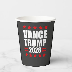 Vance Trump Präsidentschaftswahl 2028 Politisch Pappbecher