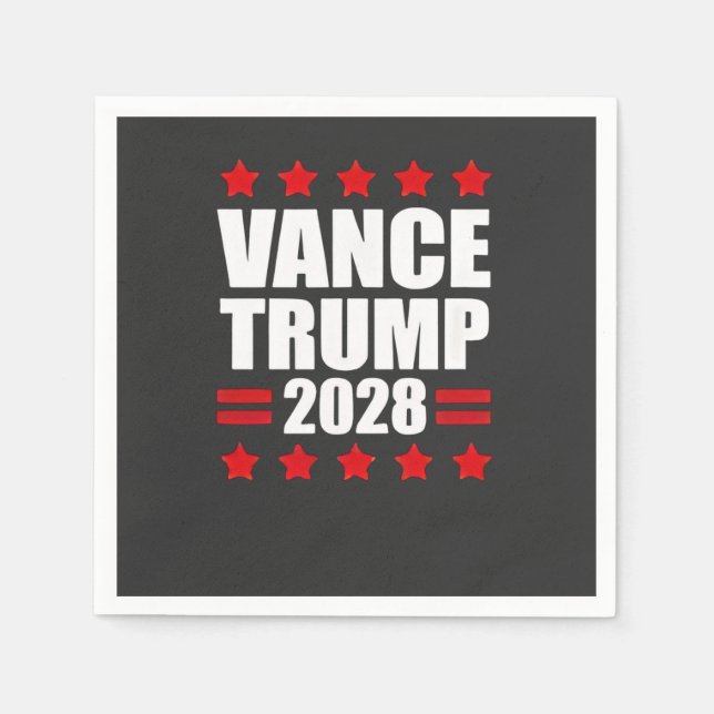 Vance Trump Präsidentschaftswahl 2028 Politisch Serviette (Vorderseite)