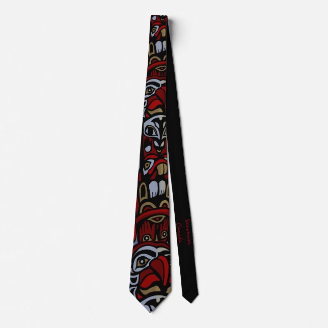 Vancouver Art Ties Vancouver Totem Neckties Krawatte (Vorderseite)