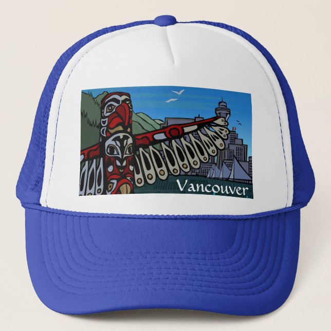 Vancouver BC Caps Souvenir Trucker Caps & Hats Truckerkappe (Vorderseite)