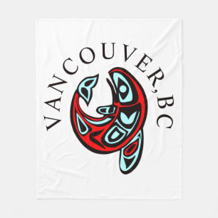 Vancouver BC Haida Orca Totem Tattoo Schwertwal Fleecedecke