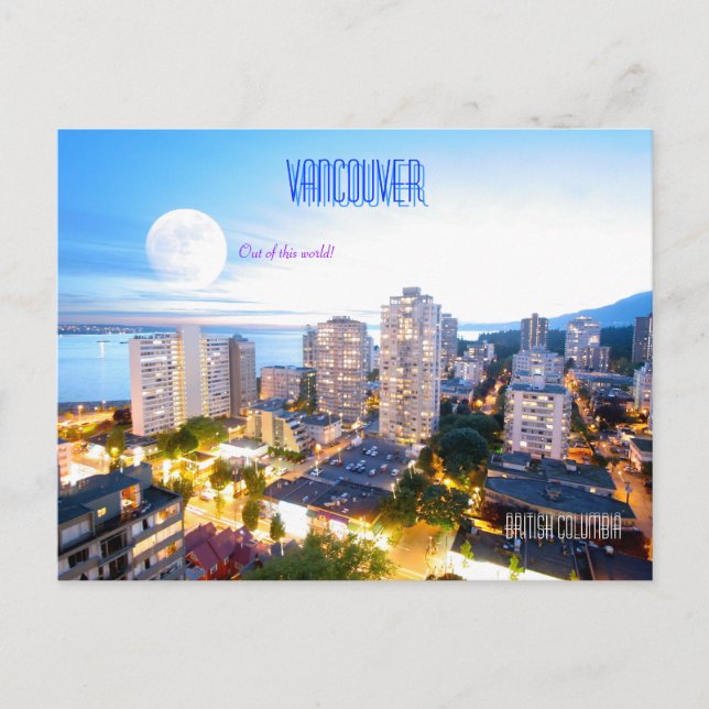 Vancouver, BC - Vintager Stil Postkarte (Vorderseite)