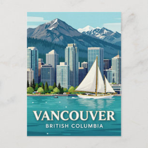 Vancouver British Columbia Hafenlandschaft 🌲 Postkarte