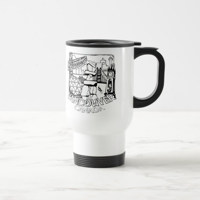 Vancouver C.-B. Canada Tasses à café Mugs & Lunett (Droite)