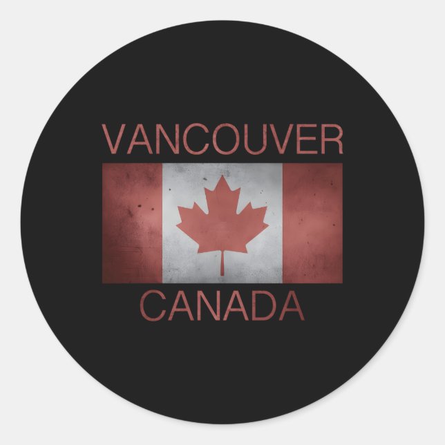 Vancouver Canada Bc Runder Aufkleber (Vorderseite)