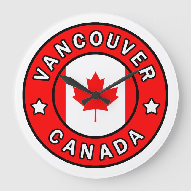 Vancouver Canada Große Wanduhr (Vorderseite)