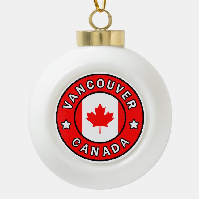 Vancouver Canada Keramik Kugel-Ornament (Vorderseite)
