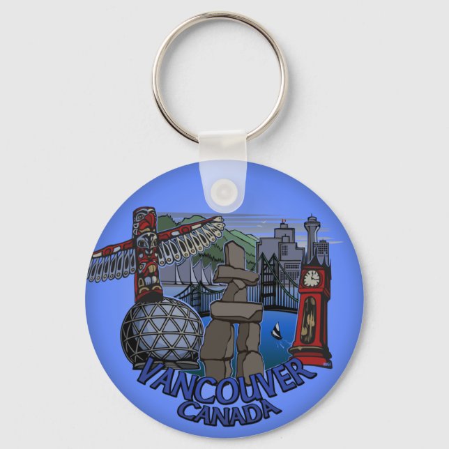 Vancouver Canada Key Chain Vancouver Souvenirs Schlüsselanhänger (Vorderseite)