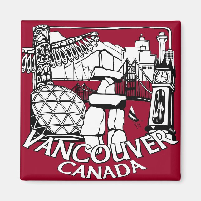 Vancouver Canada Kühlschrankmagnets Souvenir Magne Magnet (Vorne)