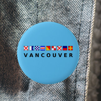 Vancouver Canada Nautic Sailing Flags - Farbe Button