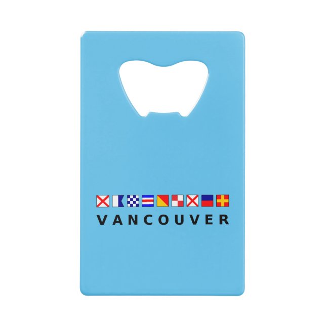 Vancouver Canada Nautic Sailing Flags - Farbe Geldbeutel Flaschenöffner (Vorderseite)