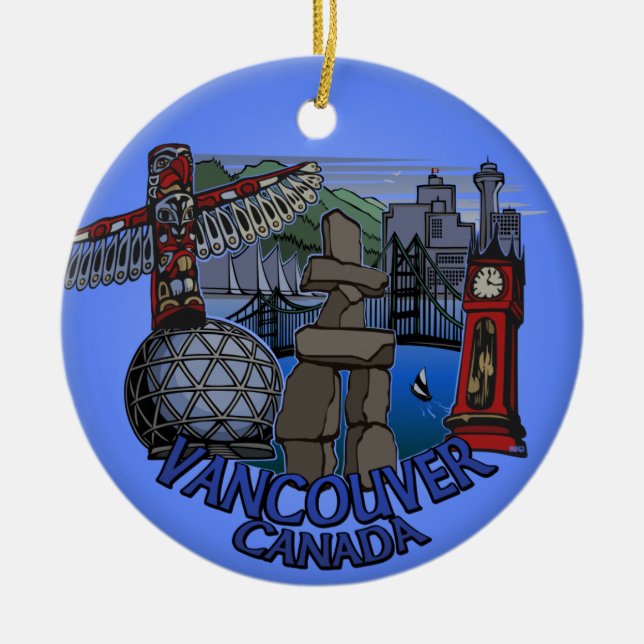 Vancouver Canada Ornement Souvenirs personnalisés (Devant)