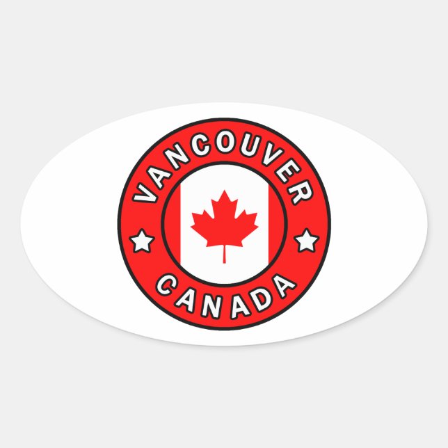 Vancouver Canada Ovaler Aufkleber (Vorderseite)