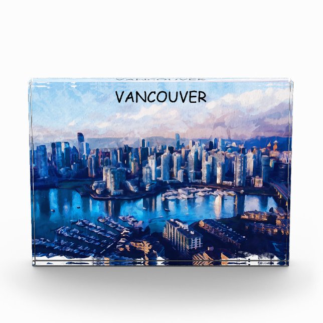 Vancouver Canada Panorama View Fotoblock (Vorderseite)
