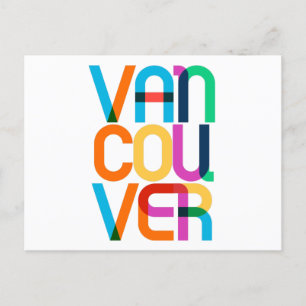 Vancouver Canada Pop Art Letters Postkarte