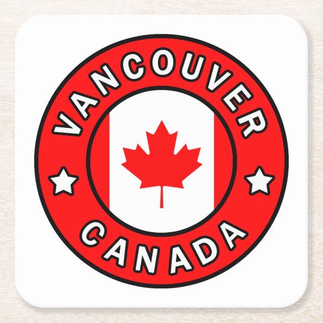 Vancouver Canada Rechteckiger Pappuntersetzer (Vorderseite)