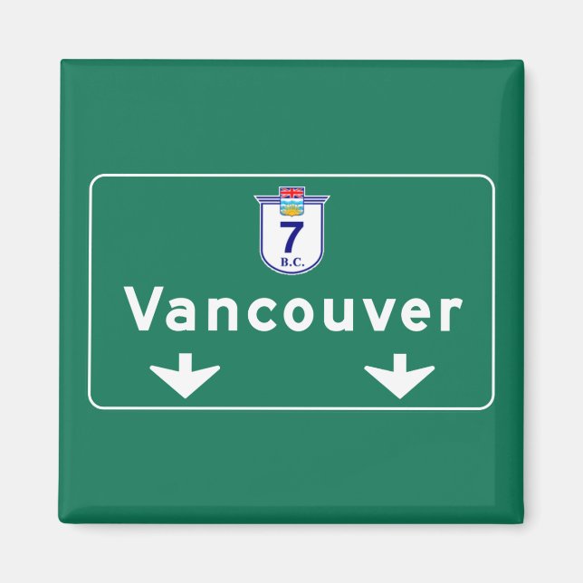 Vancouver, Canada Road Sign Magnet (Vorne)
