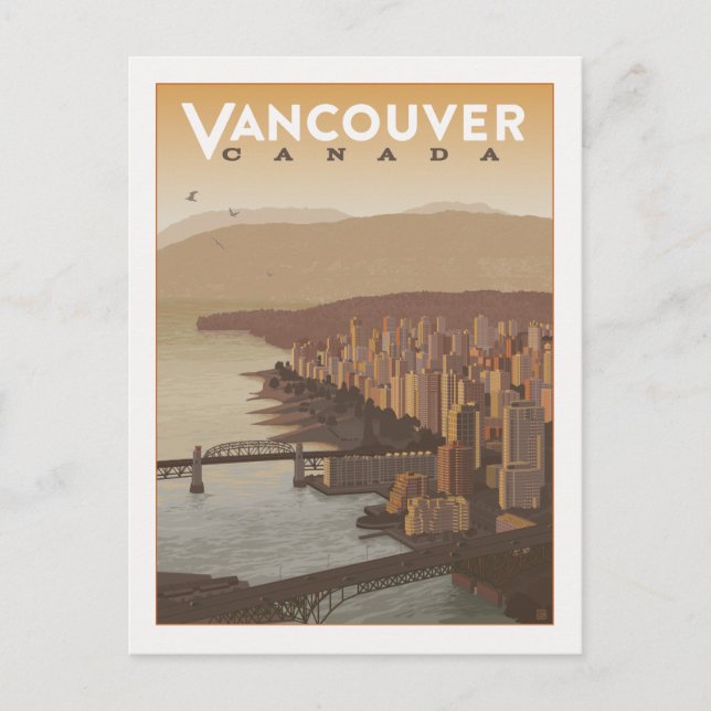 Vancouver Canada | Save The Date Ankündigungspostkarte (Vorderseite)