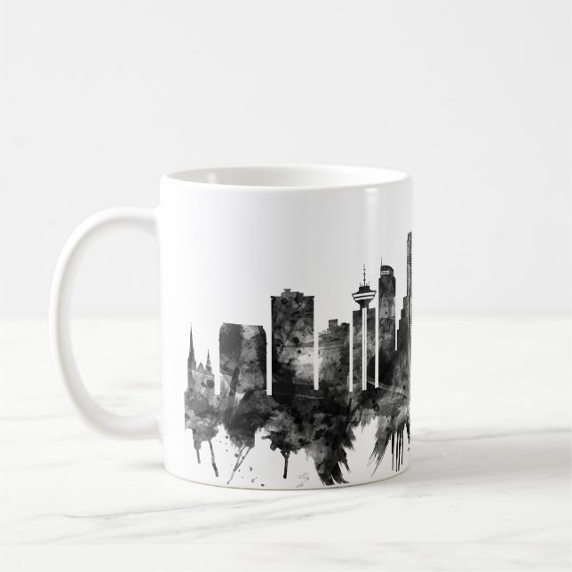 Vancouver Canada Skyline BW Kaffeetasse (Links)