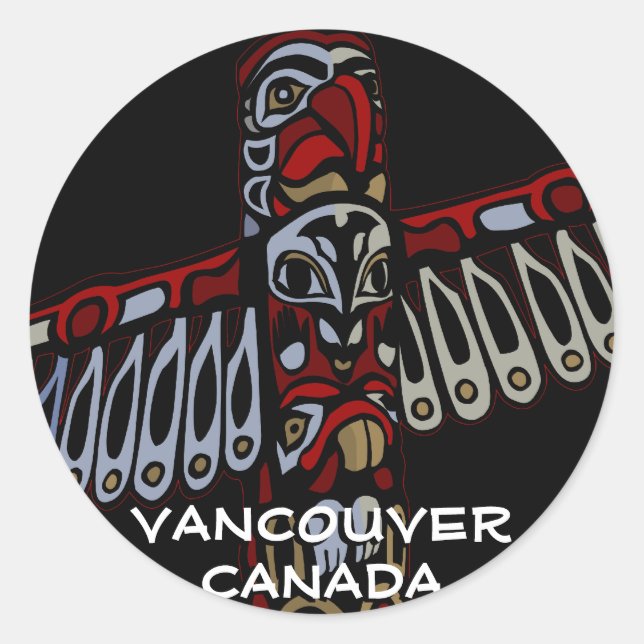 Vancouver Canada Stickers Vancouver Sehenswürdigke (Vorderseite)
