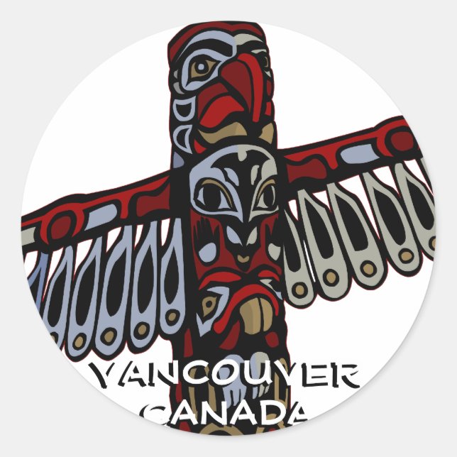 Vancouver Canada Stickers Vancouver Sehenswürdigke (Vorderseite)