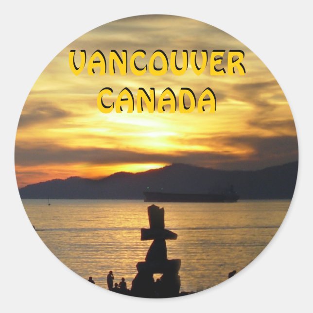Vancouver Canada Stickers Vancouver Sehenswürdigke (Vorderseite)
