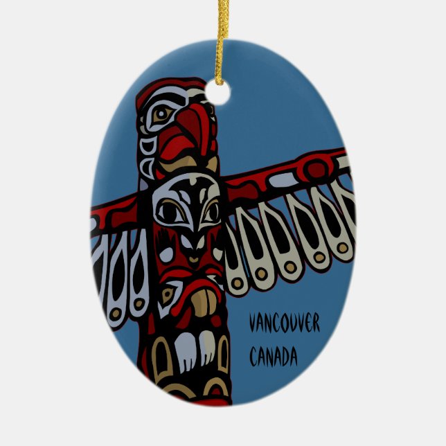 Vancouver Canada Totem Pole Ornement Souvenirs (Devant)