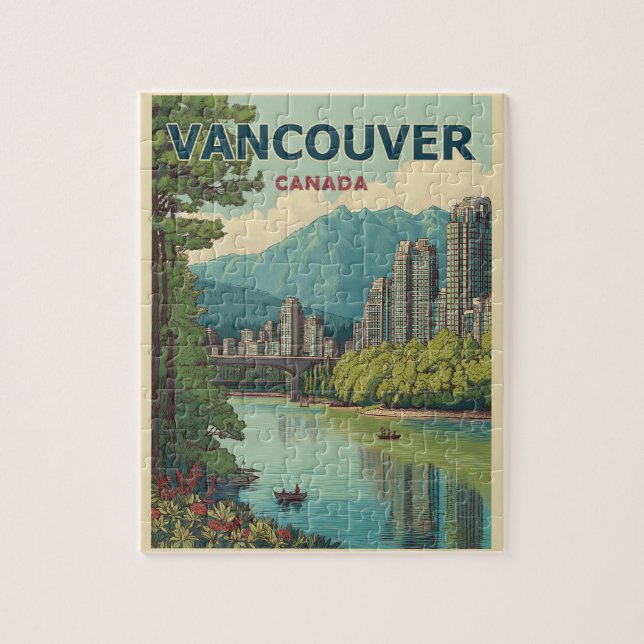 Vancouver Canada Travel Art Vintag (Vertikal)