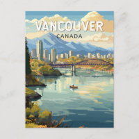 Vancouver Canada Travel Art Vintag