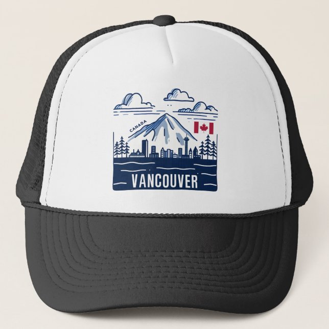 Vancouver Canada Truckerkappe (Vorderseite)