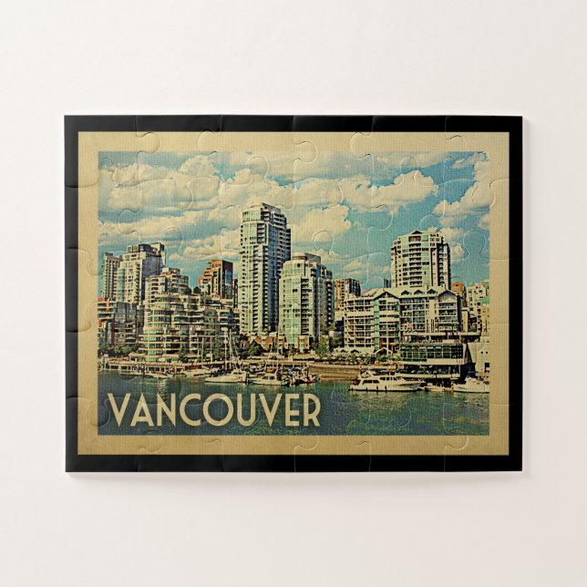 Vancouver Canada Vintage Travel (Horizontal)