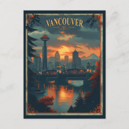 Vancouver, Canada Vintage Travel Postkarte