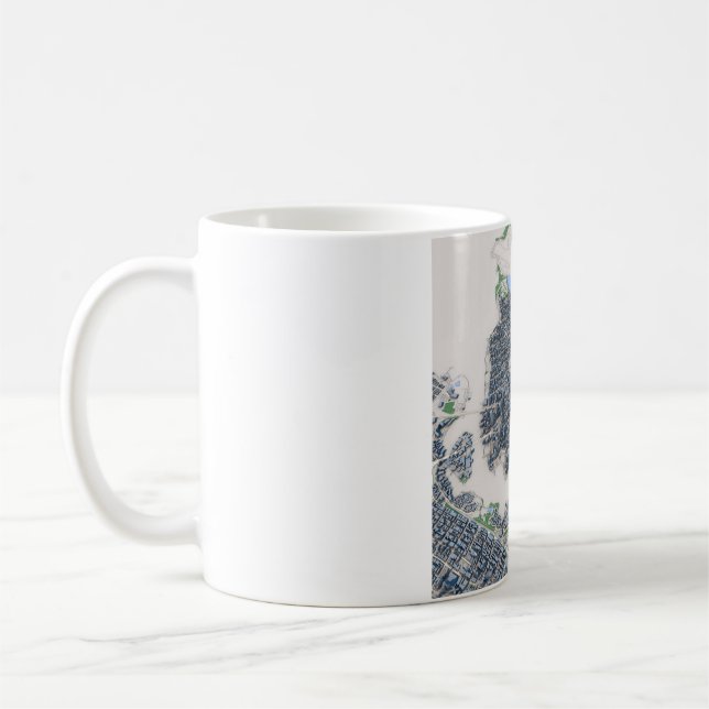 Vancouver City Canada Karte Kaffeetasse (Links)
