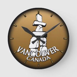 Vancouver Clock Ohrs Decor First Nations Clock Runde Wanduhr