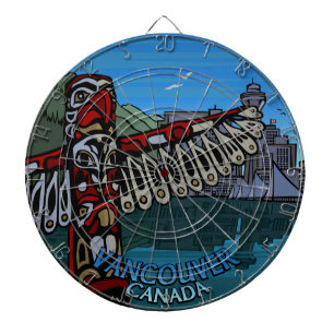 Vancouver Dartboard Totem Pole Souvenir Dartboard Dartscheibe