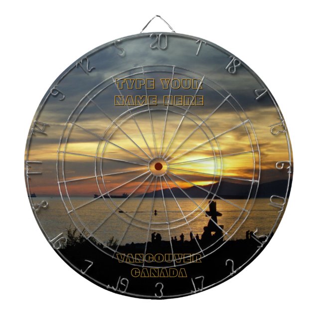 Vancouver Dartboard Vancouver Souvenir Dartboard Dartscheibe (vorne)