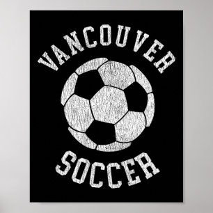 Vancouver Fußball Retro abgenutzt 90er Vintage  Poster