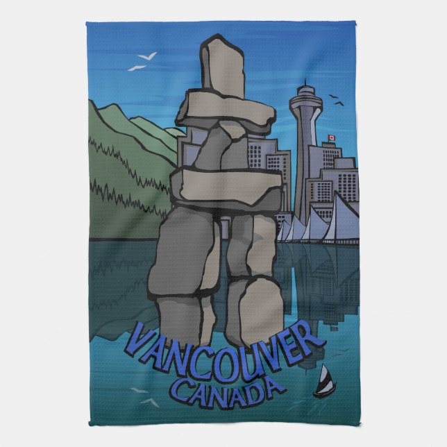 Vancouver Handtuch Vancouver Souvenir Handtuch (Vertikal)